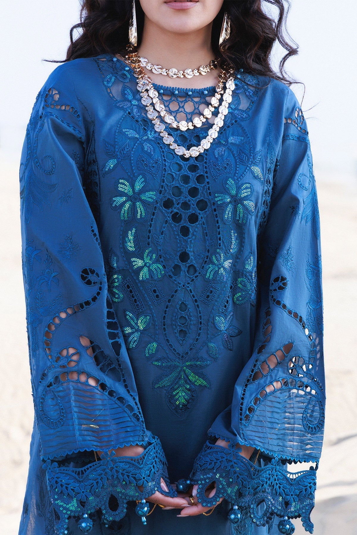 Nureh | Aman Luxe | Kaia NE-229 - Luxury Dress - available at Maria Faisal in UK and USA.