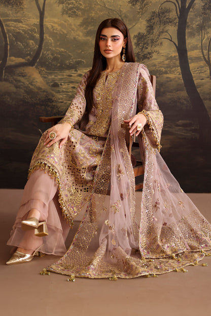 Baroque | Formals Collection | EMBROIDERED NET UF-4378 - Formal Dress - available at Maria Faisal in UK and USA.