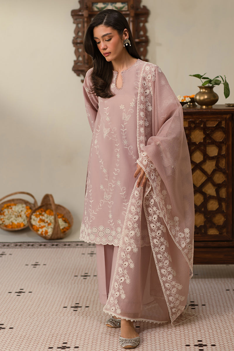 Cross Stitch | Chikankari Lawn 25 | MAUVE GLAM - Ladies Clothes 