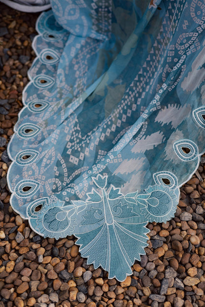 Nureh | Gardenia Lawn 26 | NSG-209 - Dress - available at Maria Faisal in UK and USA.
