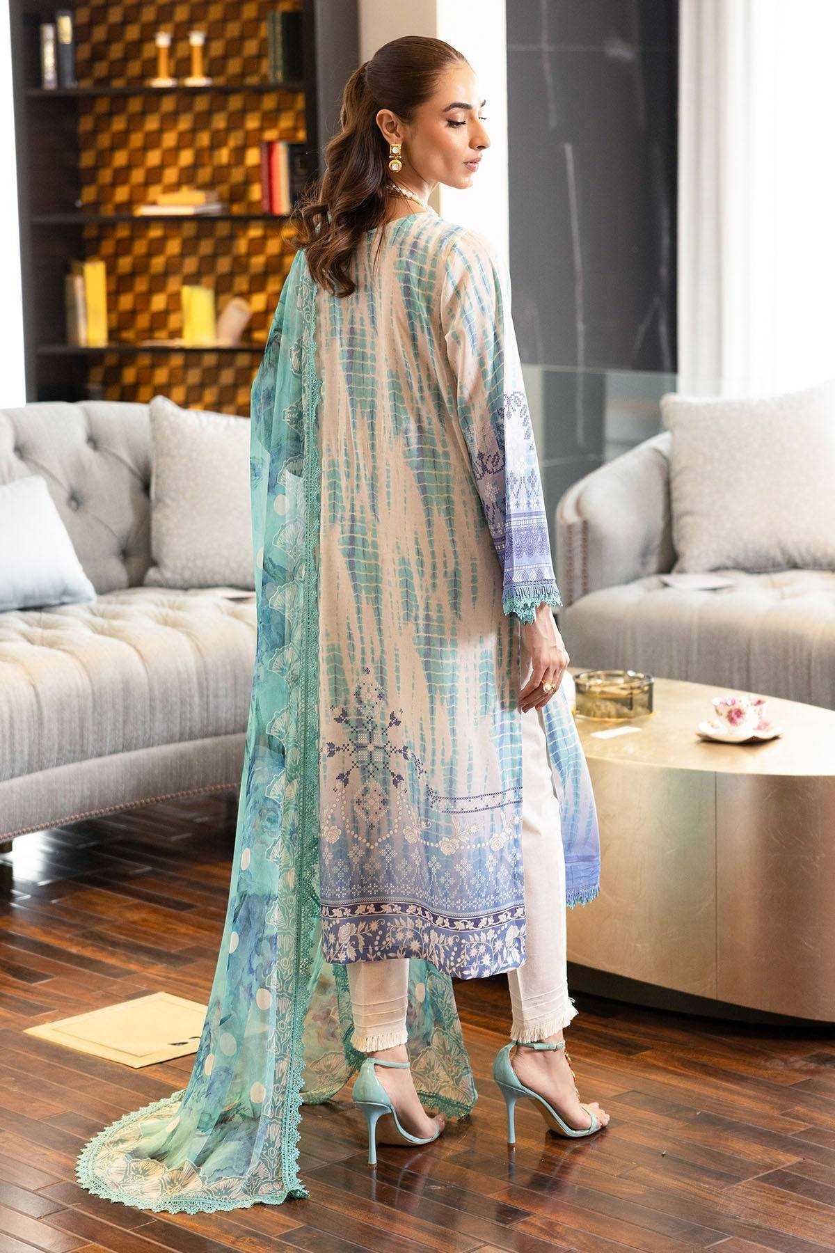 Nureh | Printed lawn 25 | SP-117 by Maria Faisal - Registered Vendor of : Nureh - type : Ladies Clothes - 100% original wedding dresses