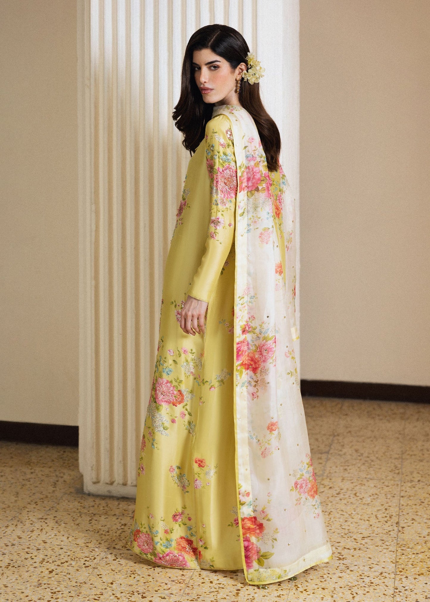 Hussain Rehar | Luxury Pret 26 | Rose Aura - Luxury Dress - available at Maria Faisal in UK and USA.
