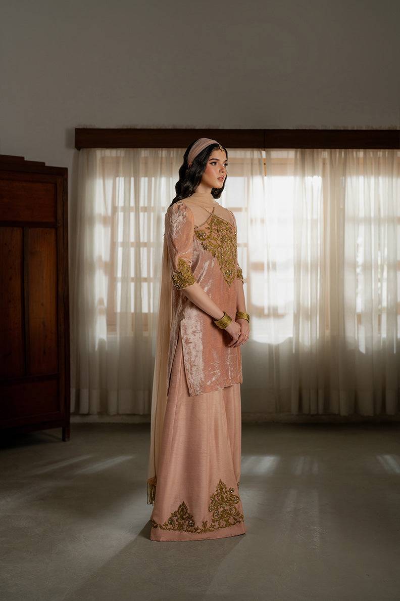 Caia | Luxury Velvet Edit 25 | Roselle (Pink) by Maria Faisal - Registered Vendor of : Caia - type : Ladies Clothes - 100% original wedding dresses