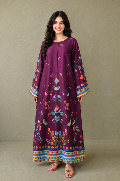 Saad Shaikh | Ease Fall Edit 26 | D-06-Kaftan - Casual Dress - available at Maria Faisal in UK and USA.