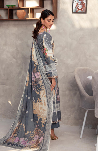 Alzohaib | Digital Printed Cambric | Colors Digital Cambric 3 Piece-CDC-2-25-08 - Ladies Clothes - Maria Faisal