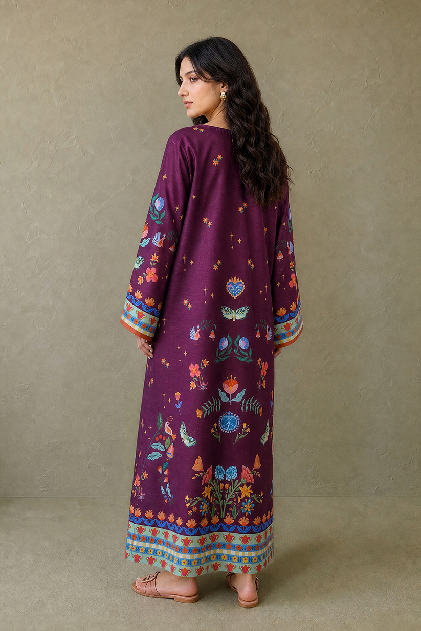 Saad Shaikh | Ease Fall Edit 26 | D-06-Kaftan - Casual Dress - available at Maria Faisal in UK and USA.