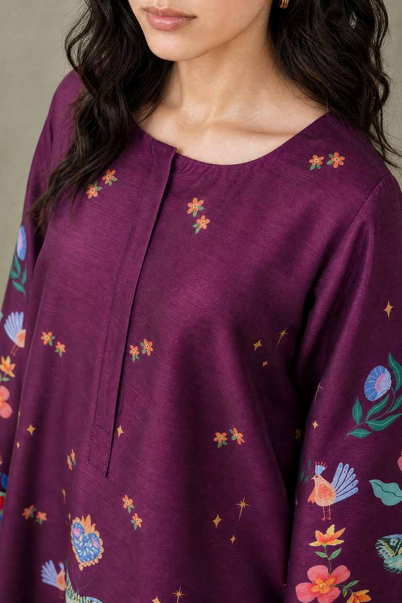Saad Shaikh | Ease Fall Edit 26 | D-06-Kaftan - Casual Dress - available at Maria Faisal in UK and USA.