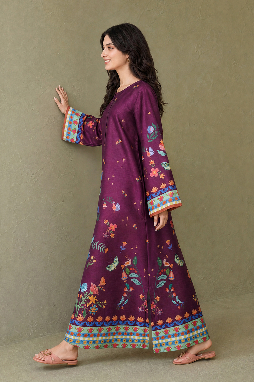 Saad Shaikh | Ease Fall Edit 26 | D-06-Kaftan - Casual Dress - available at Maria Faisal in UK and USA.