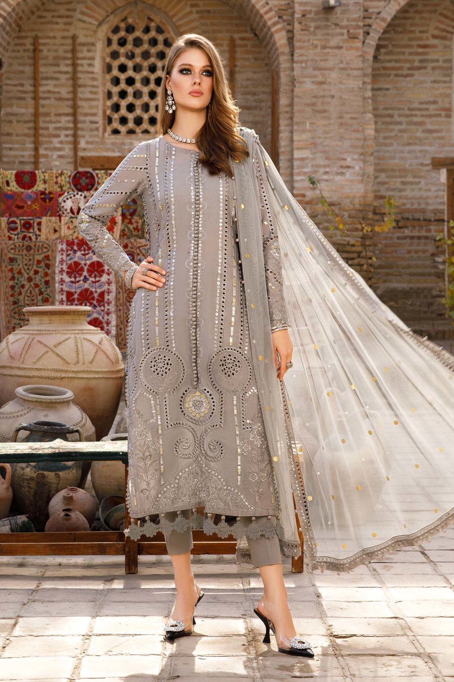 Maria B | Eid Lawn | D-2308-B - Luxury Dress - available at Maria Faisal in UK and USA.
