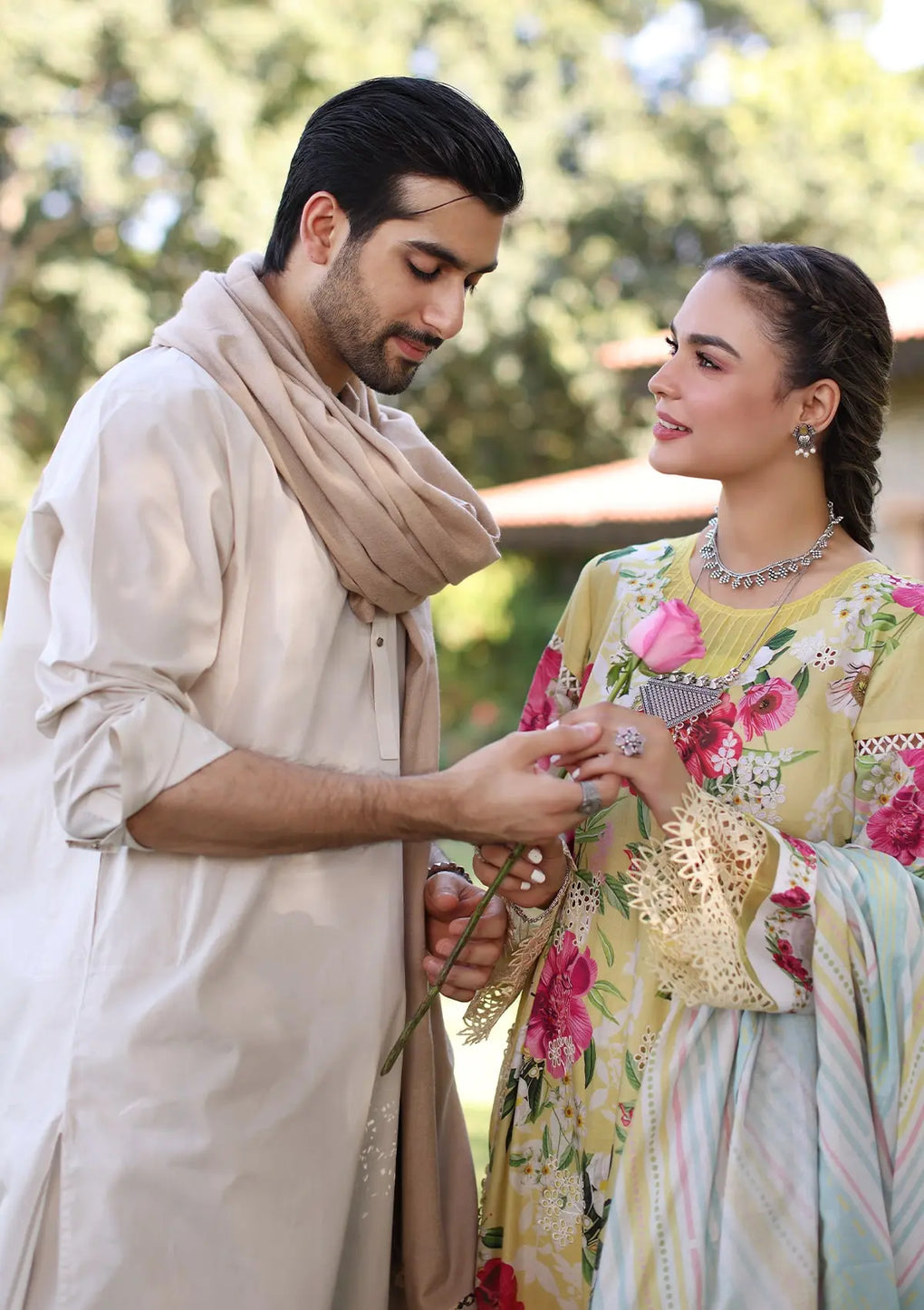 Elaf Premium | Prints Chikankari 24 | 06A SUNSHINE BOUQUET - Waniyas