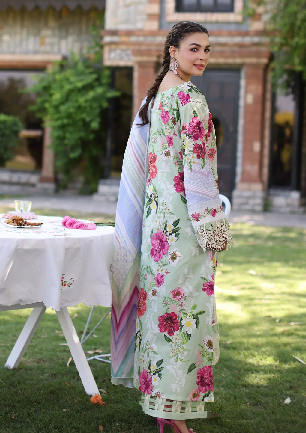 Elaf Premium | Prints Chikankari 24 | 06B OASIS - Waniyas