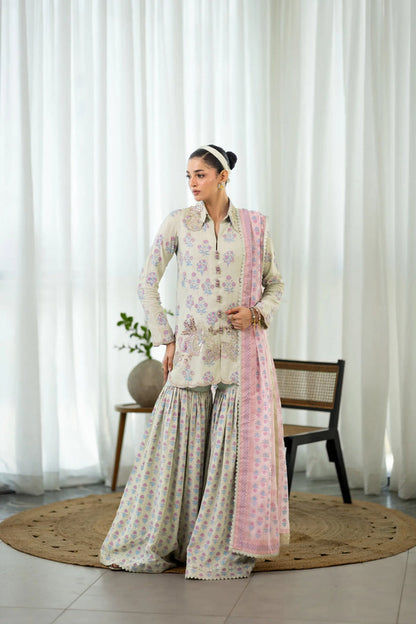 Wahaj M Khan | Sanam Luxe | Mint Élan GS - Luxury Dress - available at Maria Faisal in UK and USA.