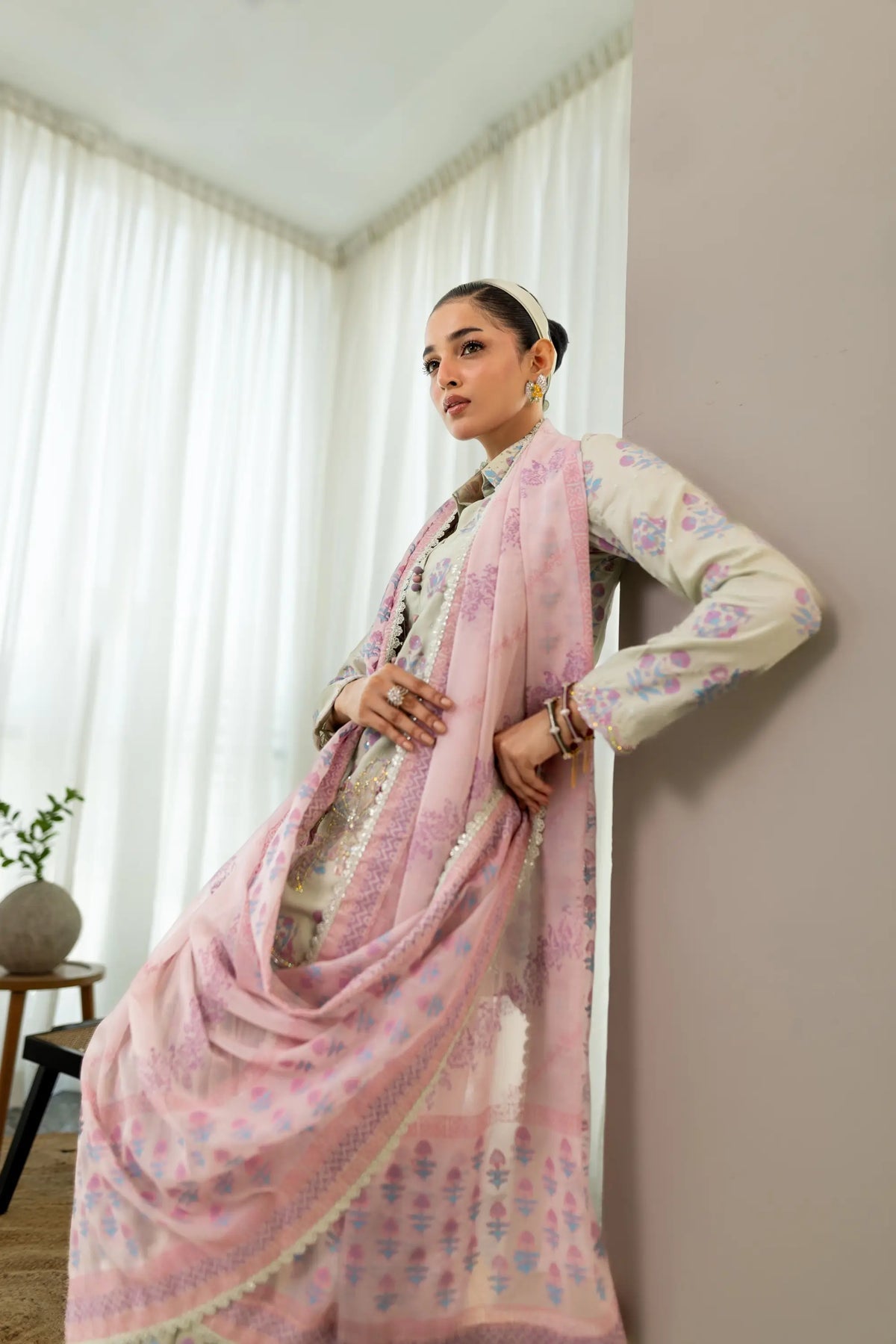 Wahaj M Khan | Sanam Luxe | Mint Élan GS - Luxury Dress - available at Maria Faisal in UK and USA.