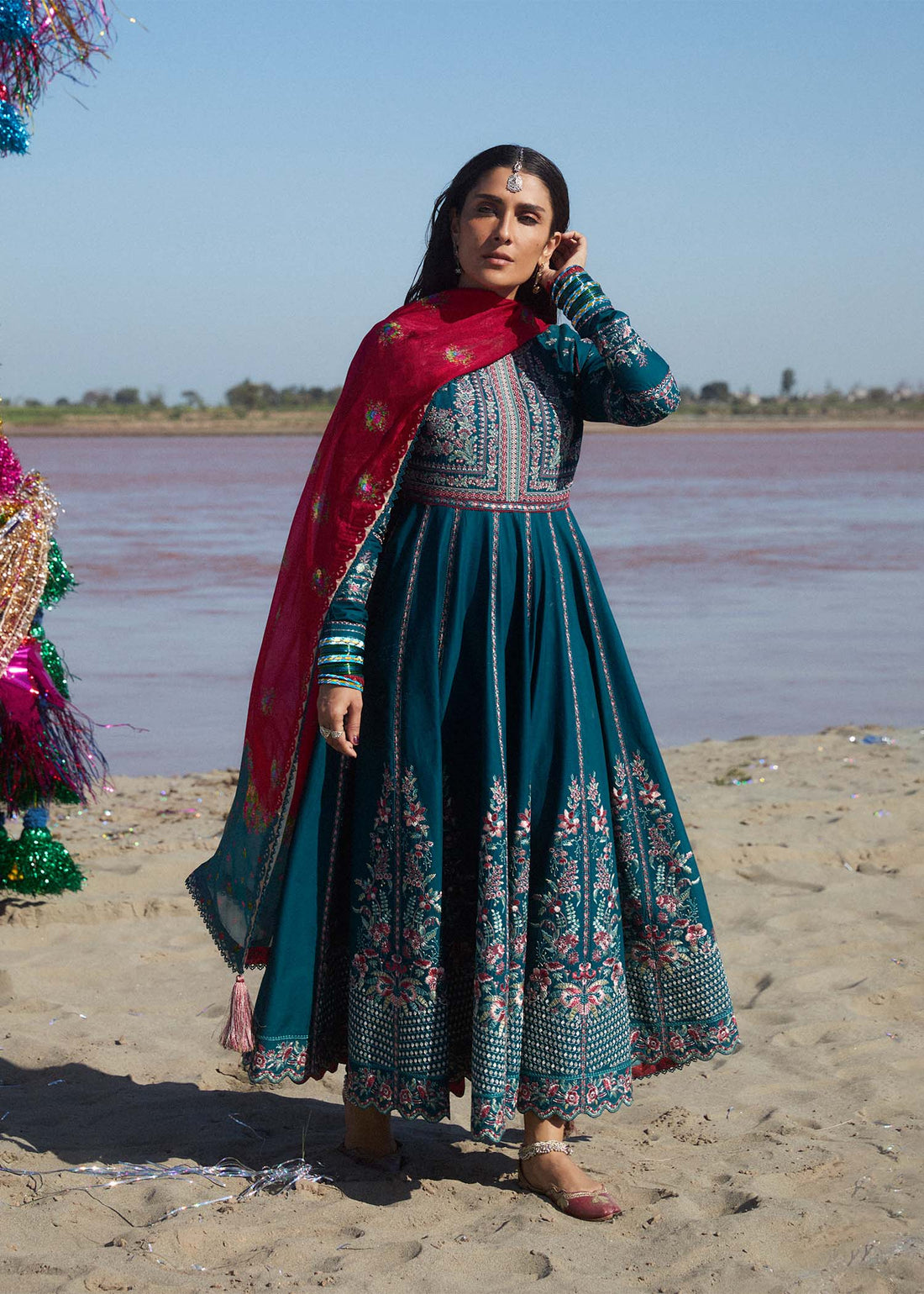 Hussain Rehar | Surkh Eid Pret’25 | Zarqash - Ladies Clothes - Maria Faisal