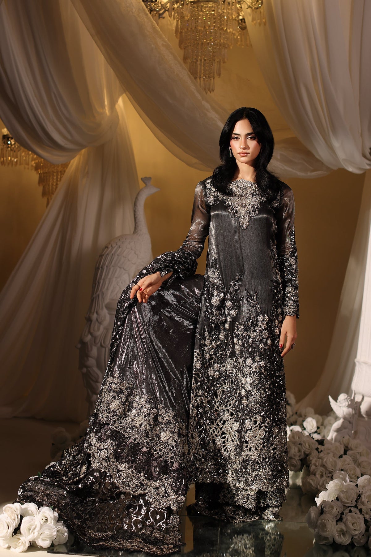 Musferah Saad | Casa Blance |Royal Eclipse - Bridal Dress - available at Maria Faisal in UK and USA.