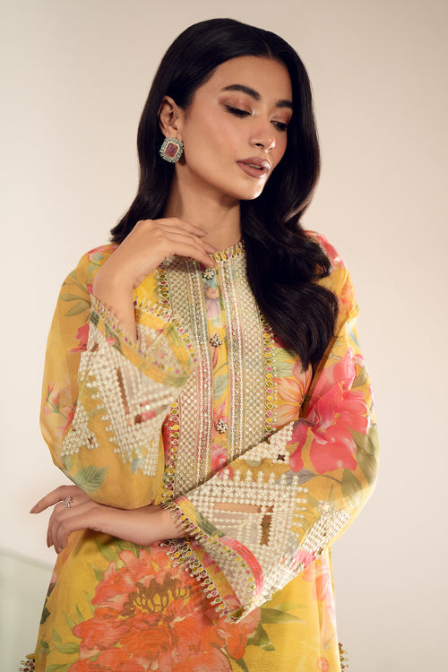Baroque | Luxury Pret 24 | COTTON PATTI UF-509 - Designer Dress with Intricate embroidery and embellishments. Shop elegent wedding dress at Maria Faisal.