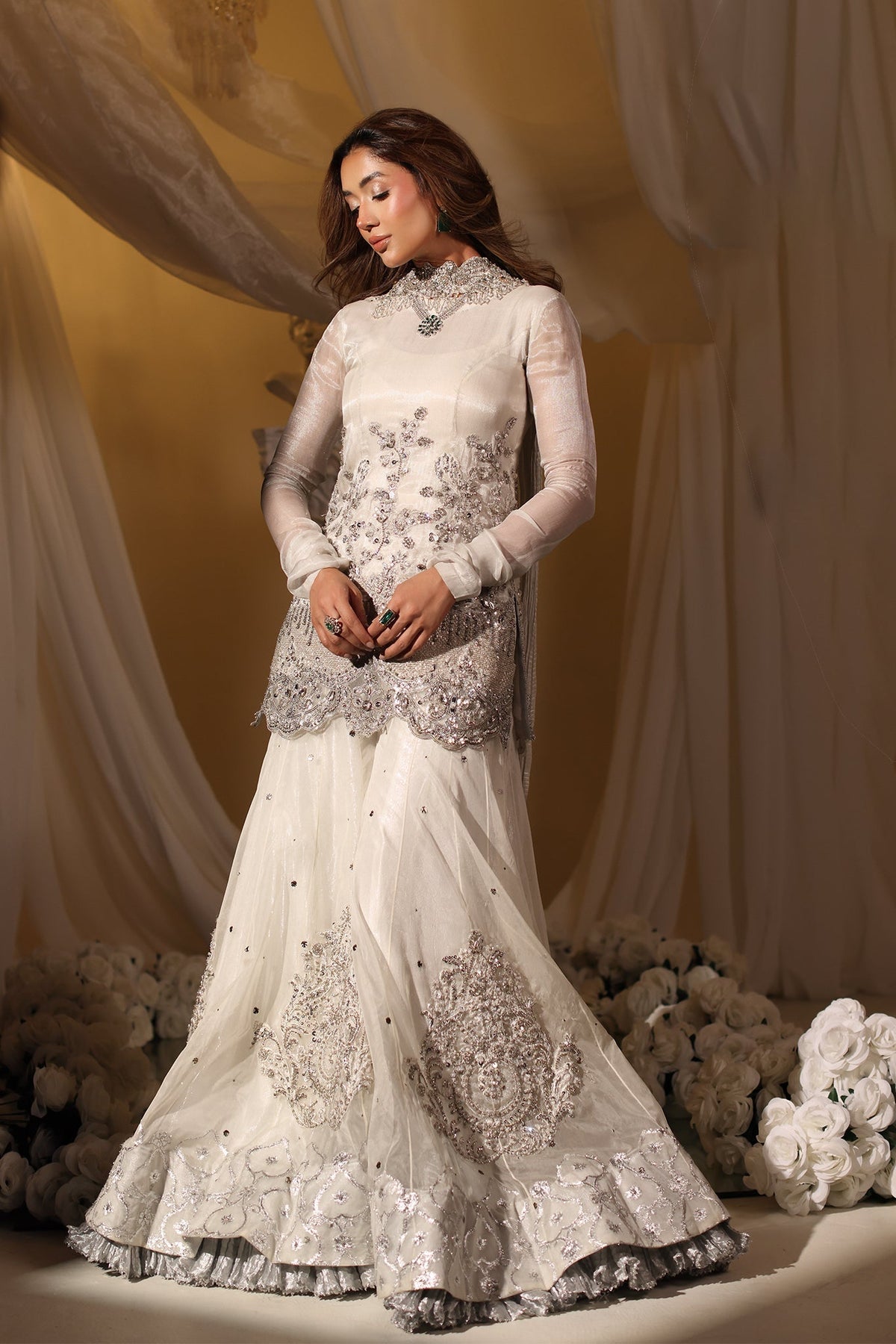 Musferah Saad | Casa Blance | Ivory Serenade - Bridal Dress - available at Maria Faisal in UK and USA.