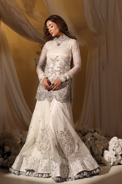 Musferah Saad | Casa Blance | Ivory Serenade - Bridal Dress - available at Maria Faisal in UK and USA.