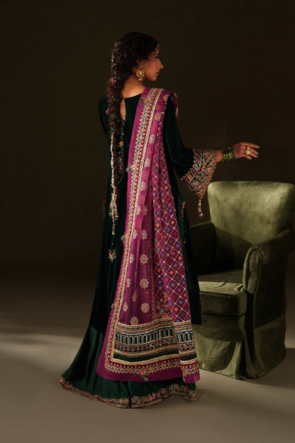 Iznik | Velvet 25 | IV-74 Embroidered Velvet - Formal Dress - available at Maria Faisal in UK and USA.
