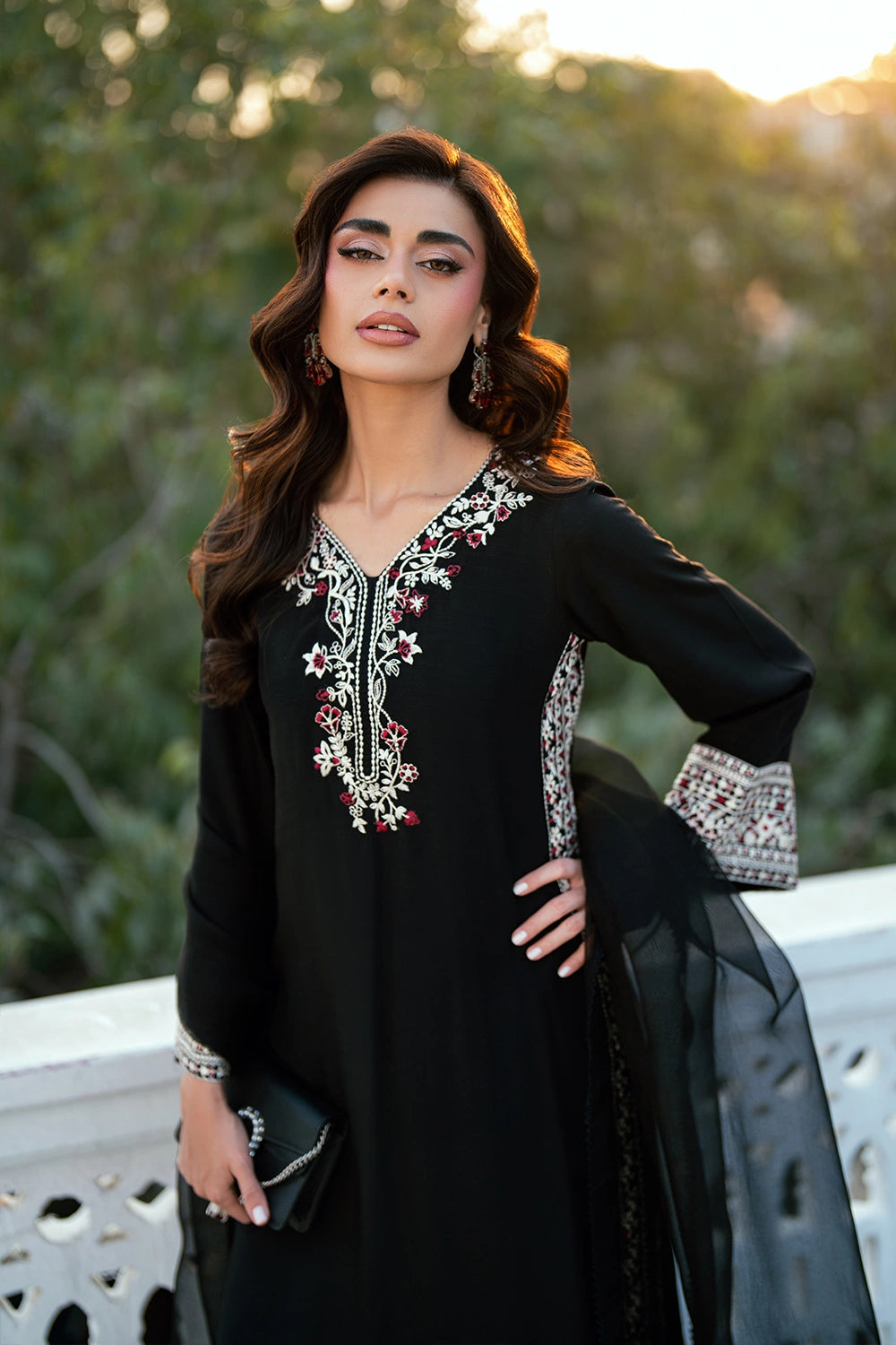 Azure | Vogue Formals | Black Swan - Formal Dress - available at Maria Faisal in UK and USA.
