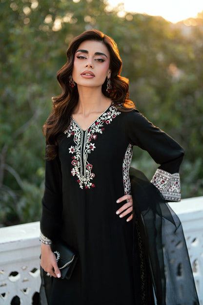 Azure | Vogue Formals | Black Swan - Formal Dress - available at Maria Faisal in UK and USA.
