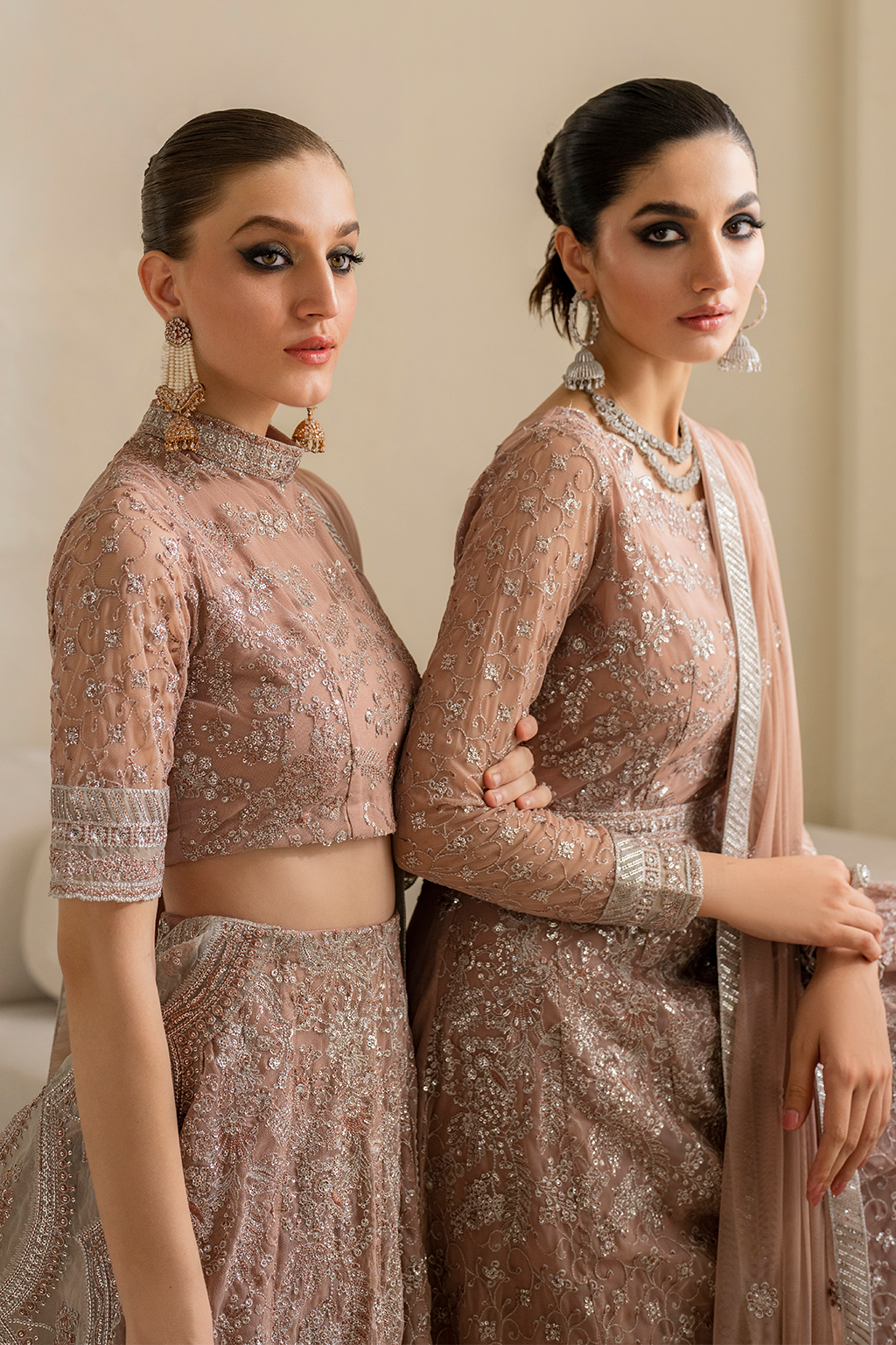 Iznik | Chinnon Chiffon | CC-43 Embroidered Net - Ladies Clothes - Maria Faisal