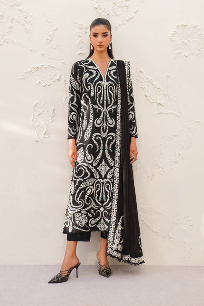 Baroque | Formals Collection | EMBROIDERED RAW SILK UF-4381 - Formal Dress - available at Maria Faisal in UK and USA.