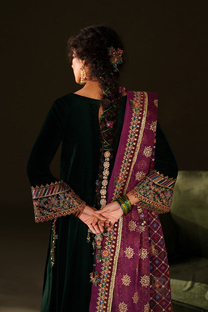 Iznik | Velvet 25 | IV-74 Embroidered Velvet - Formal Dress - available at Maria Faisal in UK and USA.