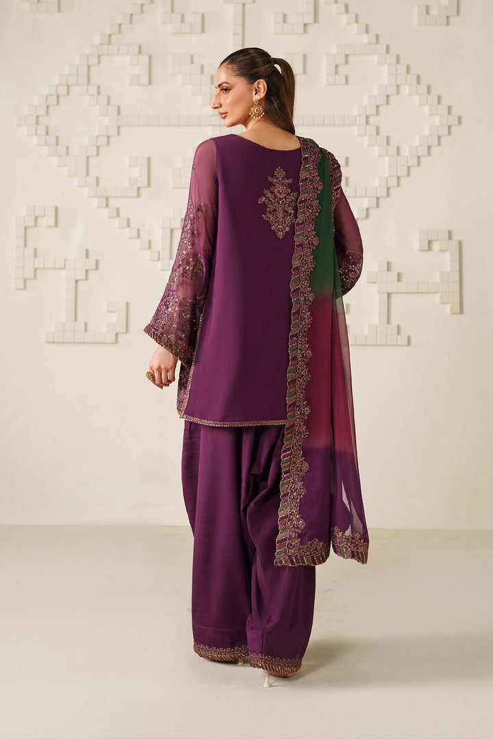 Iznik | Chinon Chiffon | UE-624 - Dress - available at Maria Faisal in UK and USA.
