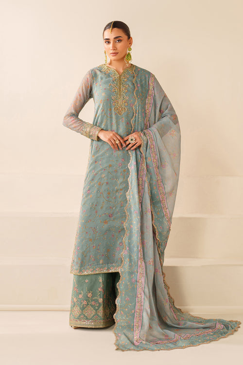 Baroque | Formals Collection | EMBROIDERED CHIFFON UF-4278 - Formal Dress - available at Maria Faisal in UK and USA.