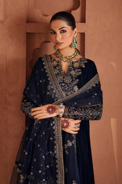 Iznik | Velvet 25 | IV-66 Embroidered Velvet - Formal Dress - available at Maria Faisal in UK and USA.