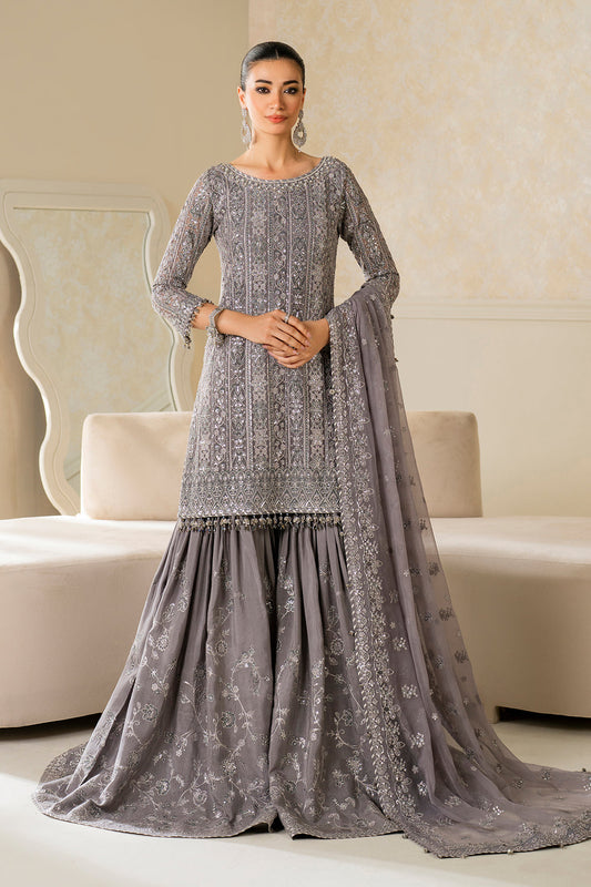 Baroque | Formals Collection | EMBROIDERED CHIFFON UF-4161 - Formal Dress - available at Maria Faisal in UK and USA.