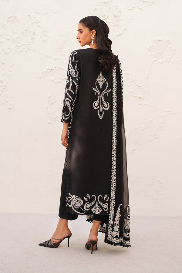 Baroque | Formals Collection | EMBROIDERED RAW SILK UF-4381 - Formal Dress - available at Maria Faisal in UK and USA.