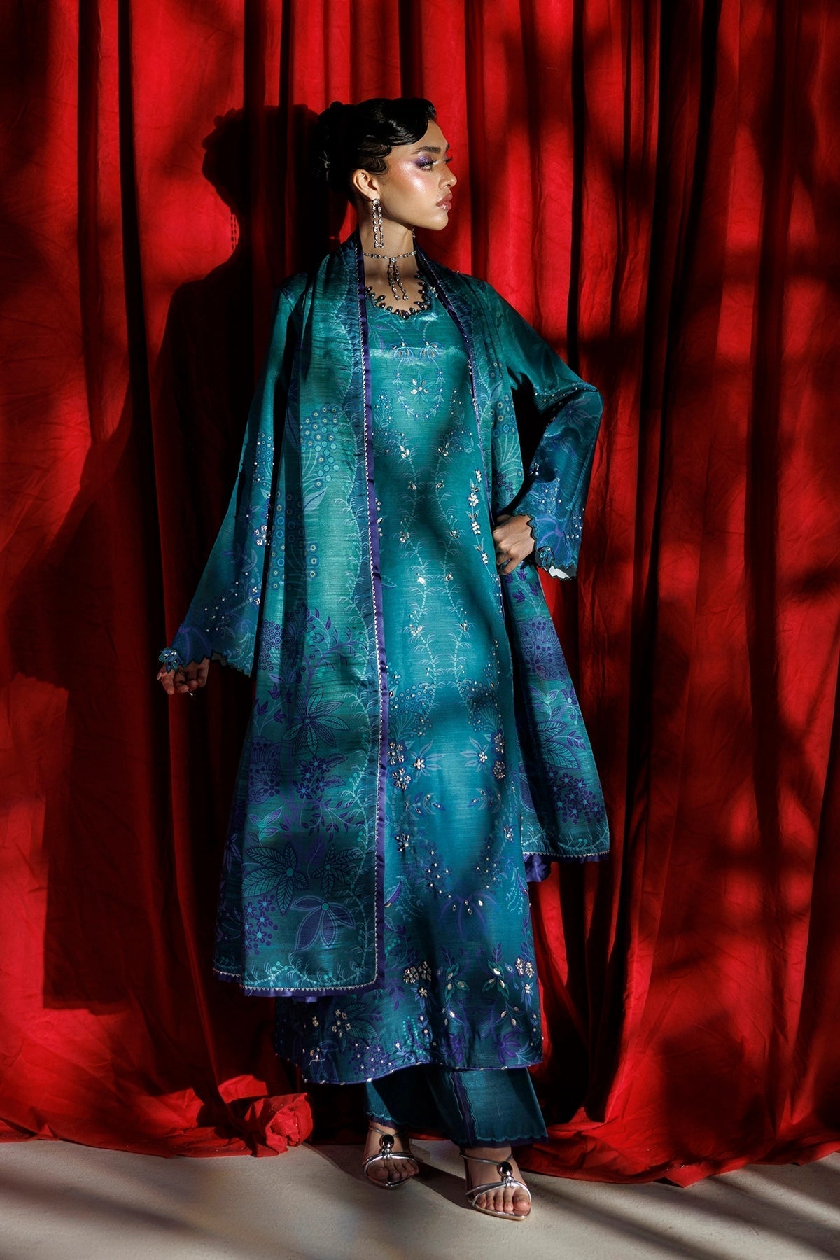 Rangrasiya | Luxe Silk 26 | Lumeire - Luxury Dress - available at Maria Faisal in UK and USA.