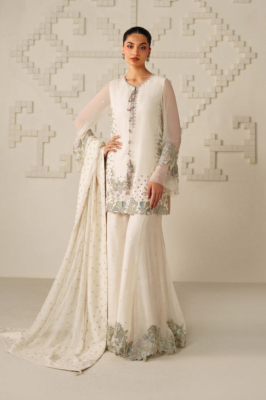 Iznik | Chinon Chiffon | UE-620 - Dress - available at Maria Faisal in UK and USA.