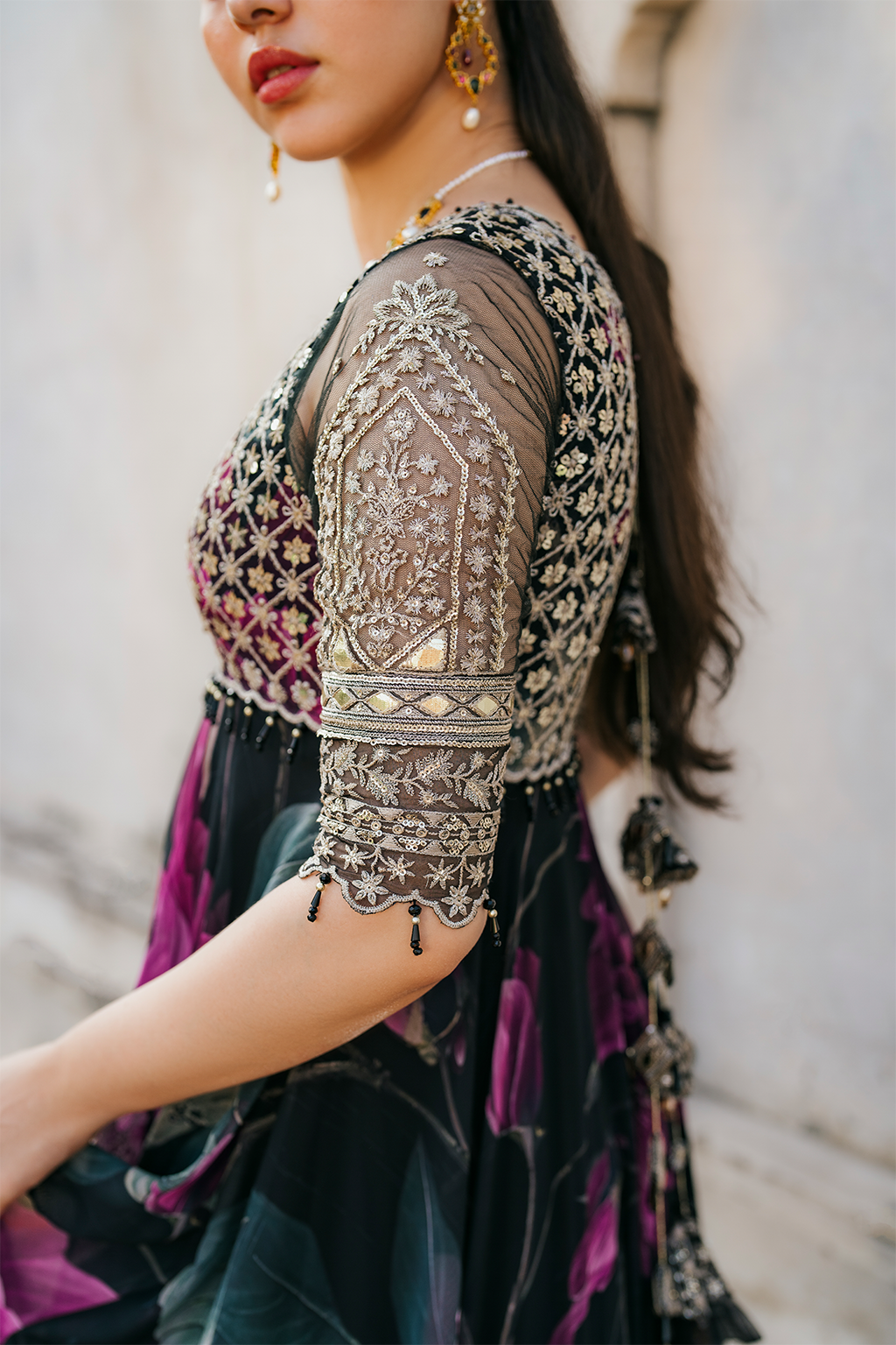 Iznik | Formal Wear | UE-321 - Dress - available at Maria Faisal in UK and USA.