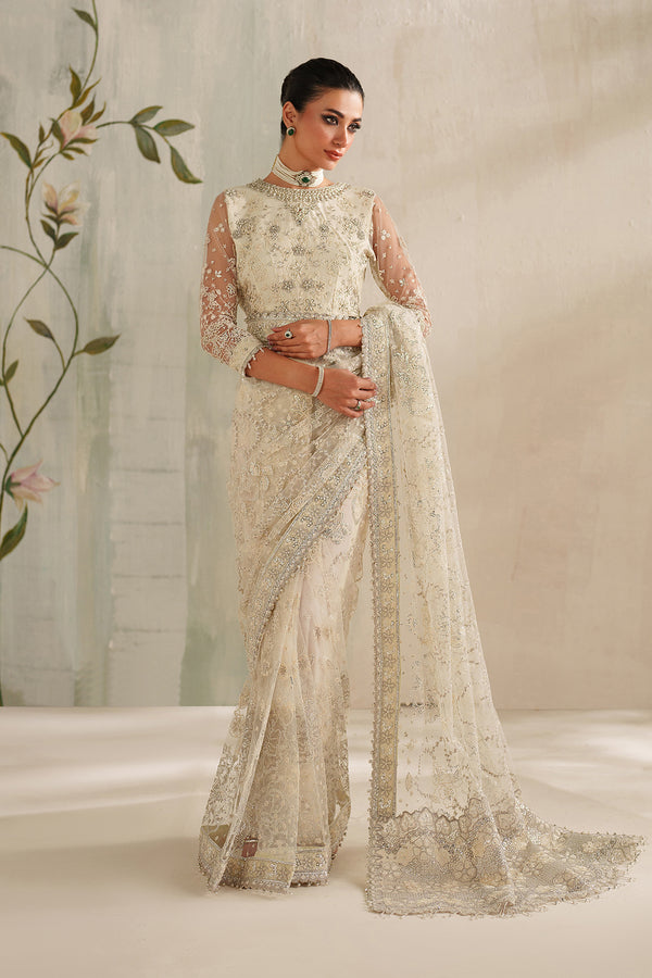 Baroque | Formals Collection | EMBROIDERED NET UF-4372 - Formal Dress - available at Maria Faisal in UK and USA.