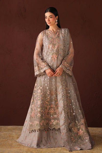 Baroque | Formals Collection | EMBROIDERED NET UF-4487 - Formal Dress - available at Maria Faisal in UK and USA.
