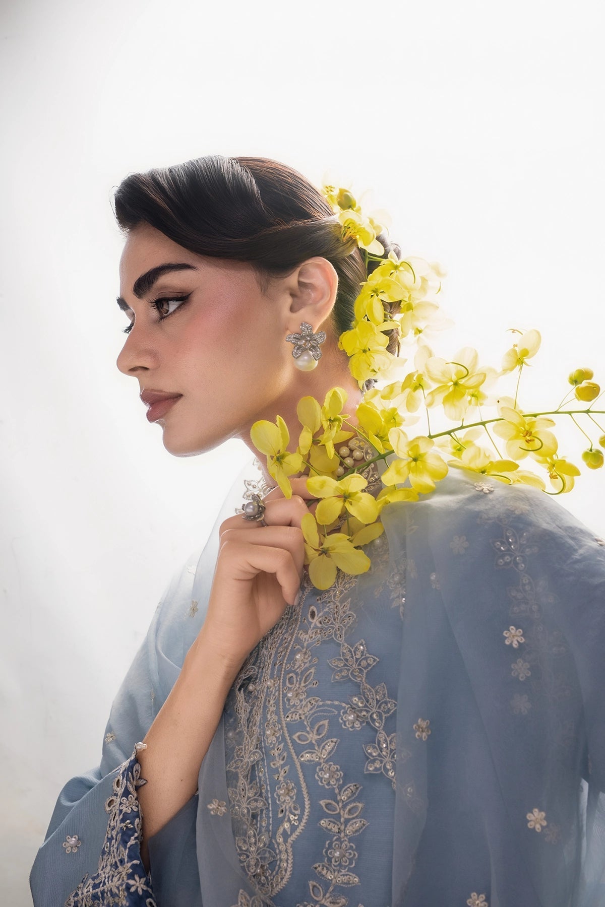 Rangrasiya | Lumeire Silk |Cielo - Luxury Dress - available at Maria Faisal in UK and USA.
