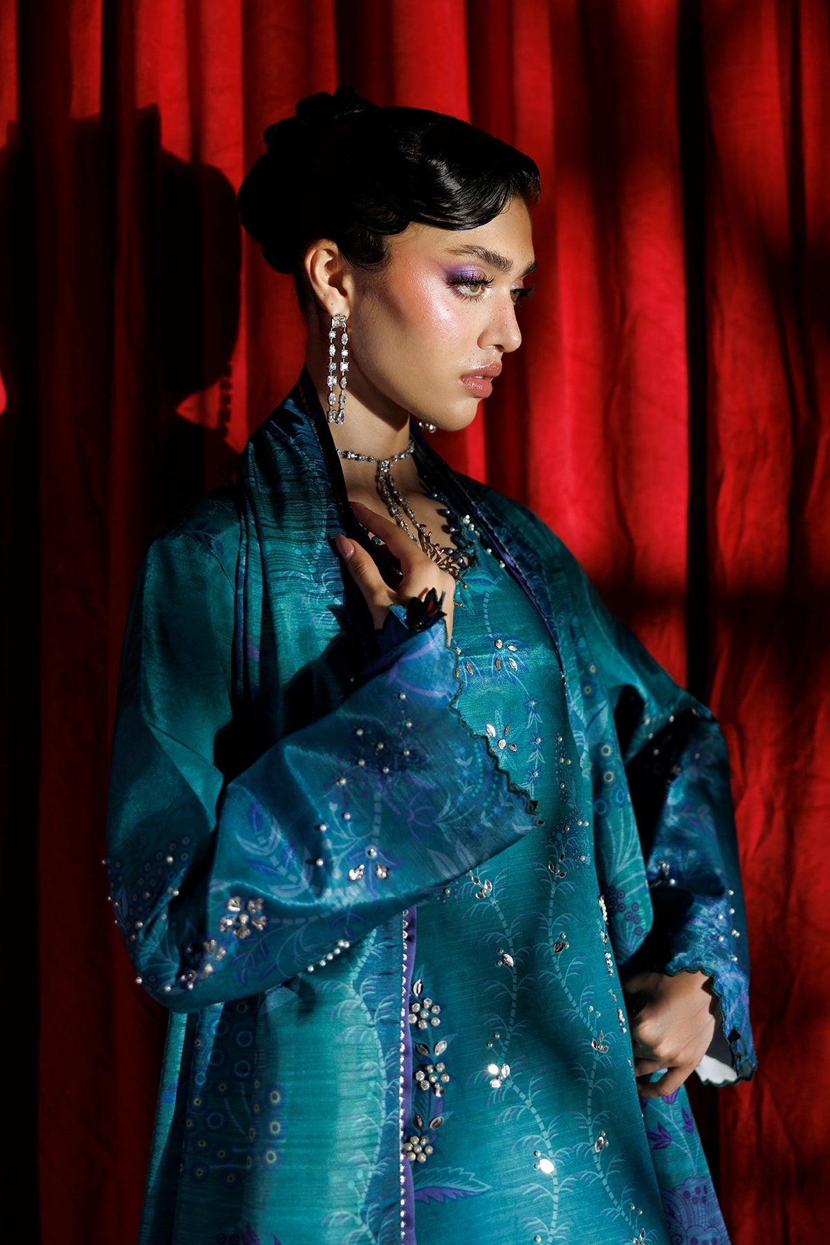 Rangrasiya | Luxe Silk 26 | Lumeire - Luxury Dress - available at Maria Faisal in UK and USA.