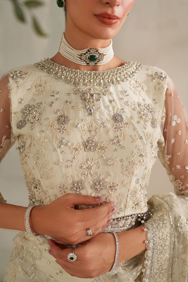 Baroque | Formals Collection | EMBROIDERED NET UF-4372 - Formal Dress - available at Maria Faisal in UK and USA.