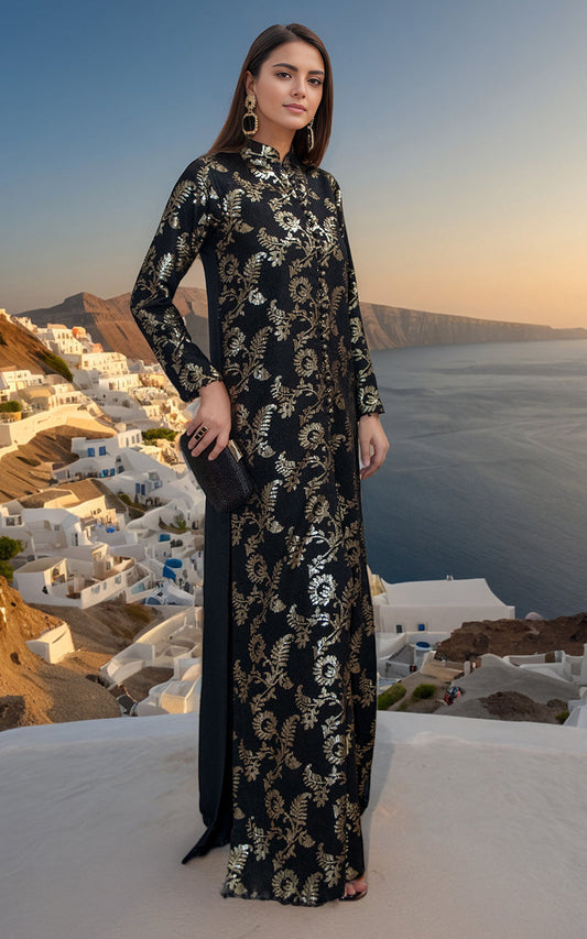 Threads and Motifs | Formal Dresses 25 | Chiffon Embroidered Jacket with Embroidered Trouser - Ladies Clothes - Maria Faisal