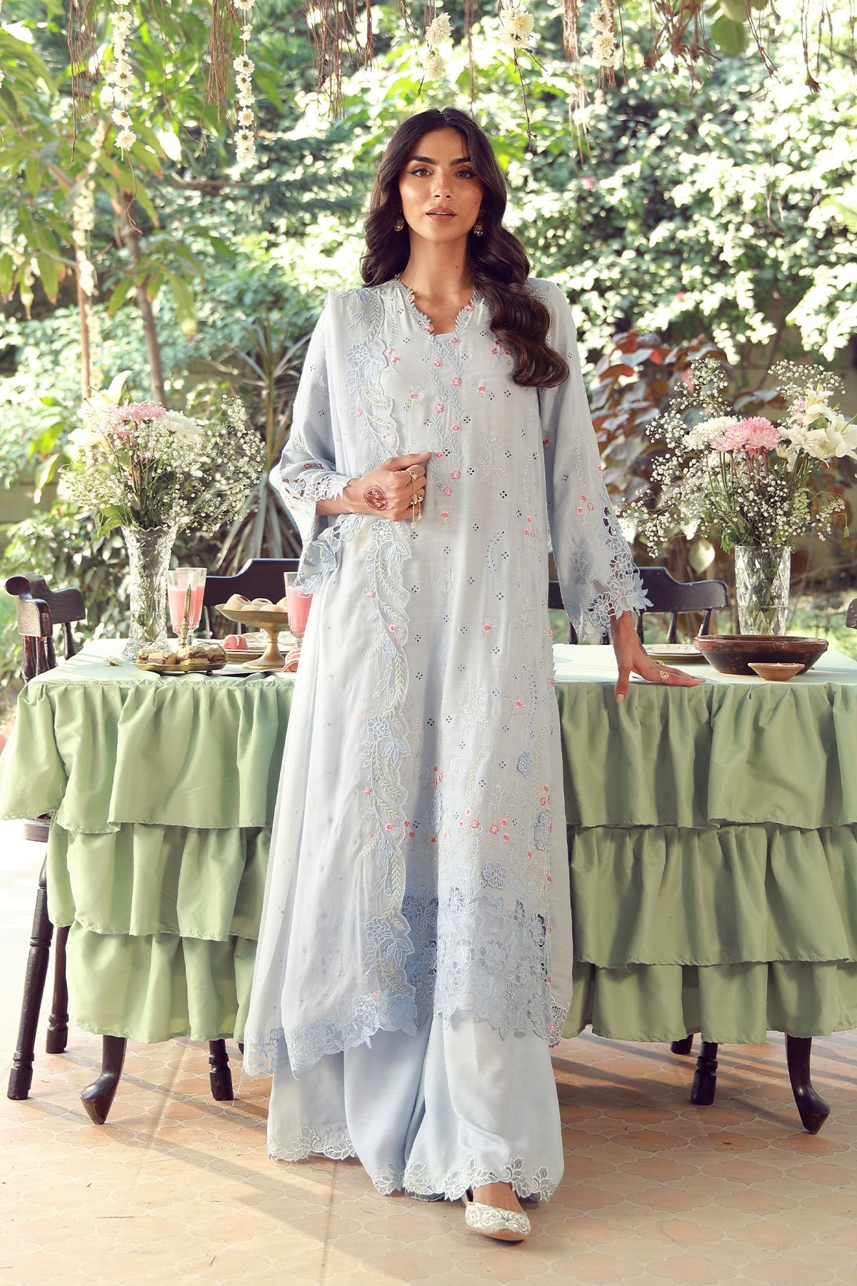 Sahar | Festive Edit 26 | Bluebell Serenade - Luxury Dress - available at Maria Faisal in UK and USA.