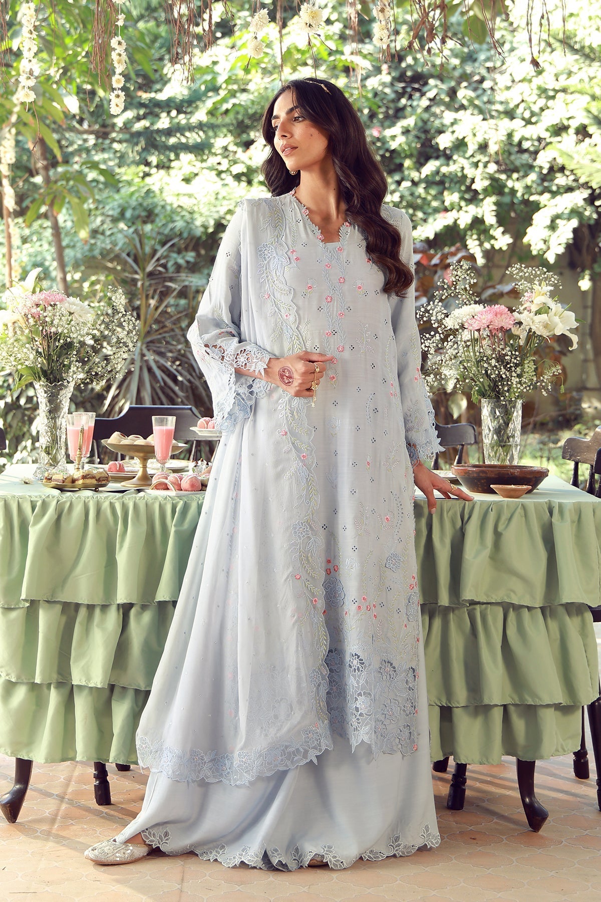 Sahar | Festive Edit 26 | Bluebell Serenade - Luxury Dress - available at Maria Faisal in UK and USA.
