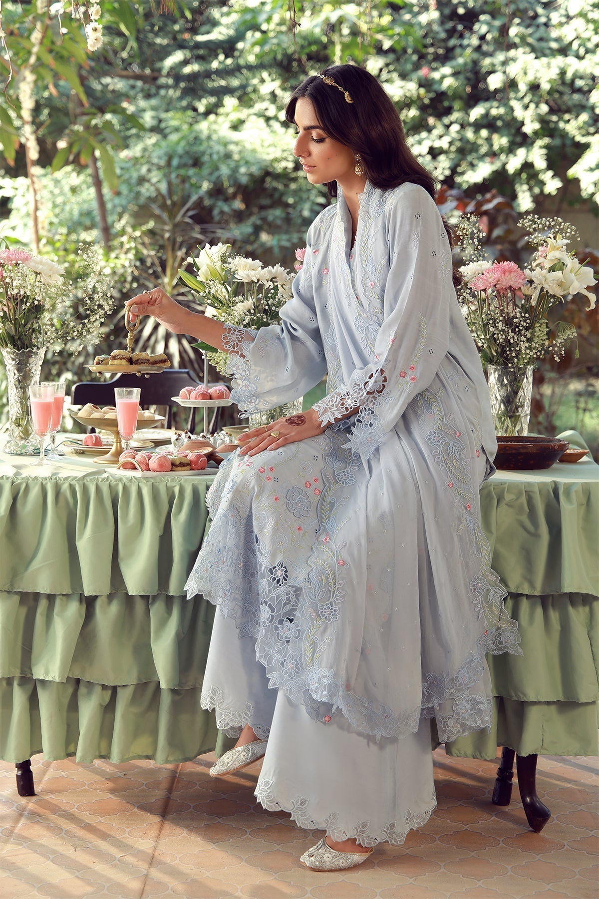 Sahar | Festive Edit 26 | Bluebell Serenade - Luxury Dress - available at Maria Faisal in UK and USA.