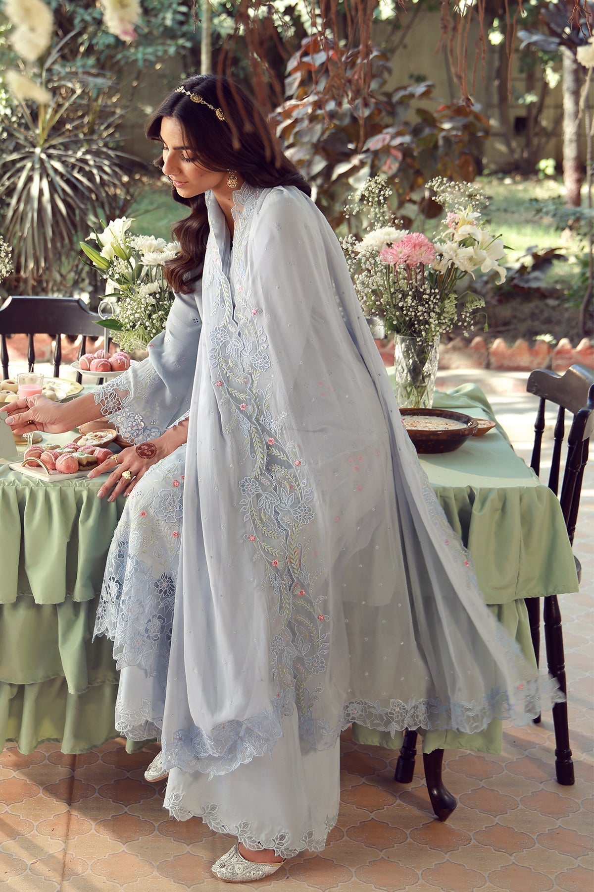 Sahar | Festive Edit 26 | Bluebell Serenade - Luxury Dress - available at Maria Faisal in UK and USA.
