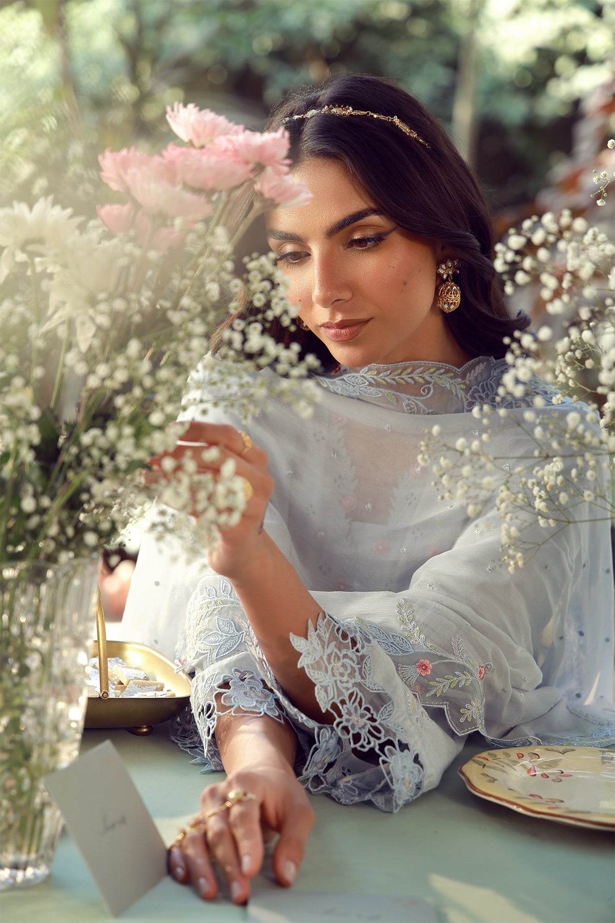 Sahar | Festive Edit 26 | Bluebell Serenade - Luxury Dress - available at Maria Faisal in UK and USA.
