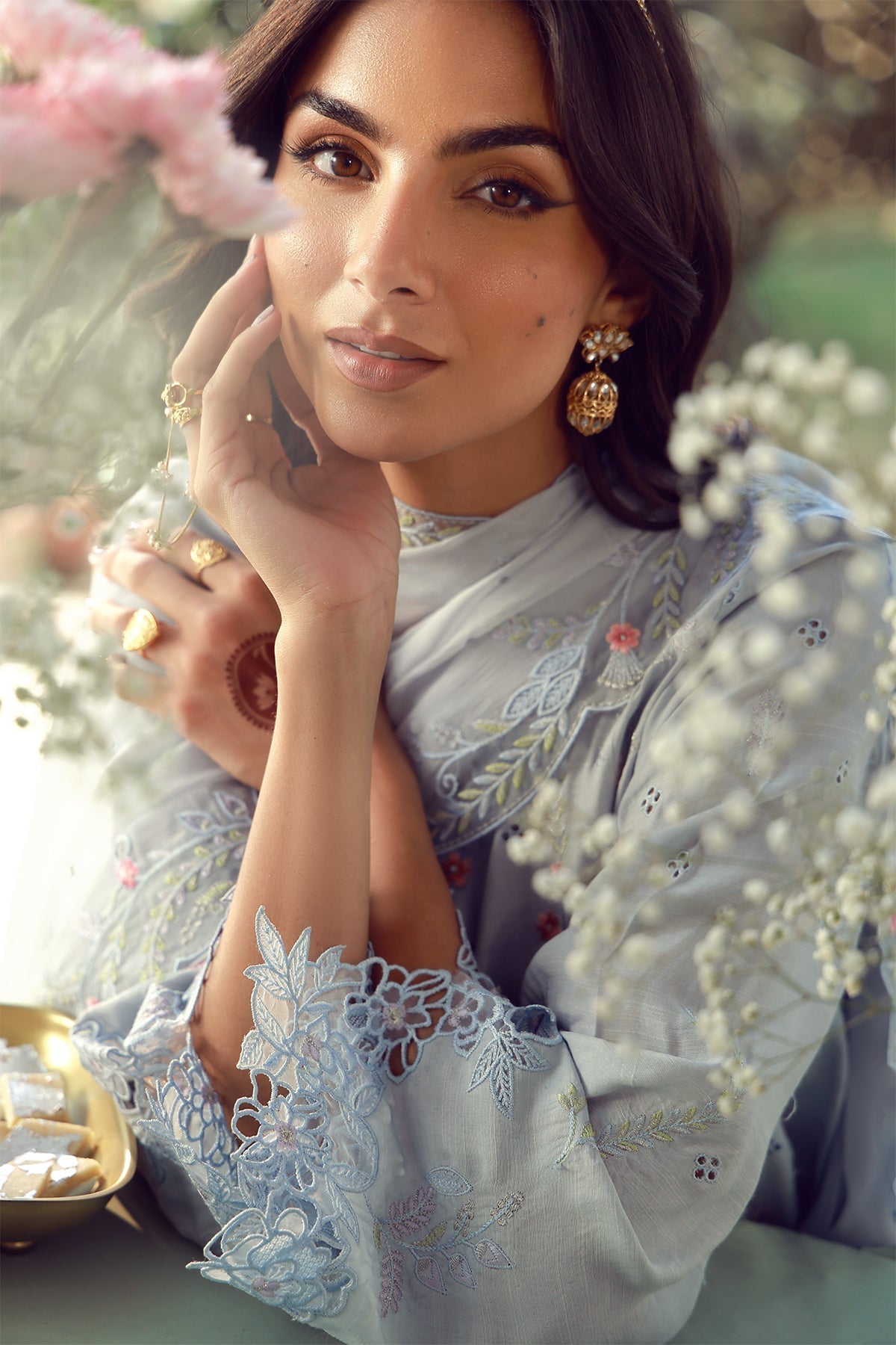 Sahar | Festive Edit 26 | Bluebell Serenade - Luxury Dress - available at Maria Faisal in UK and USA.