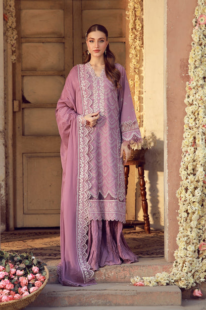 Sahar | Festive Edit 26 |Amethyst Orchard - Luxury Dress - available at Maria Faisal in UK and USA.