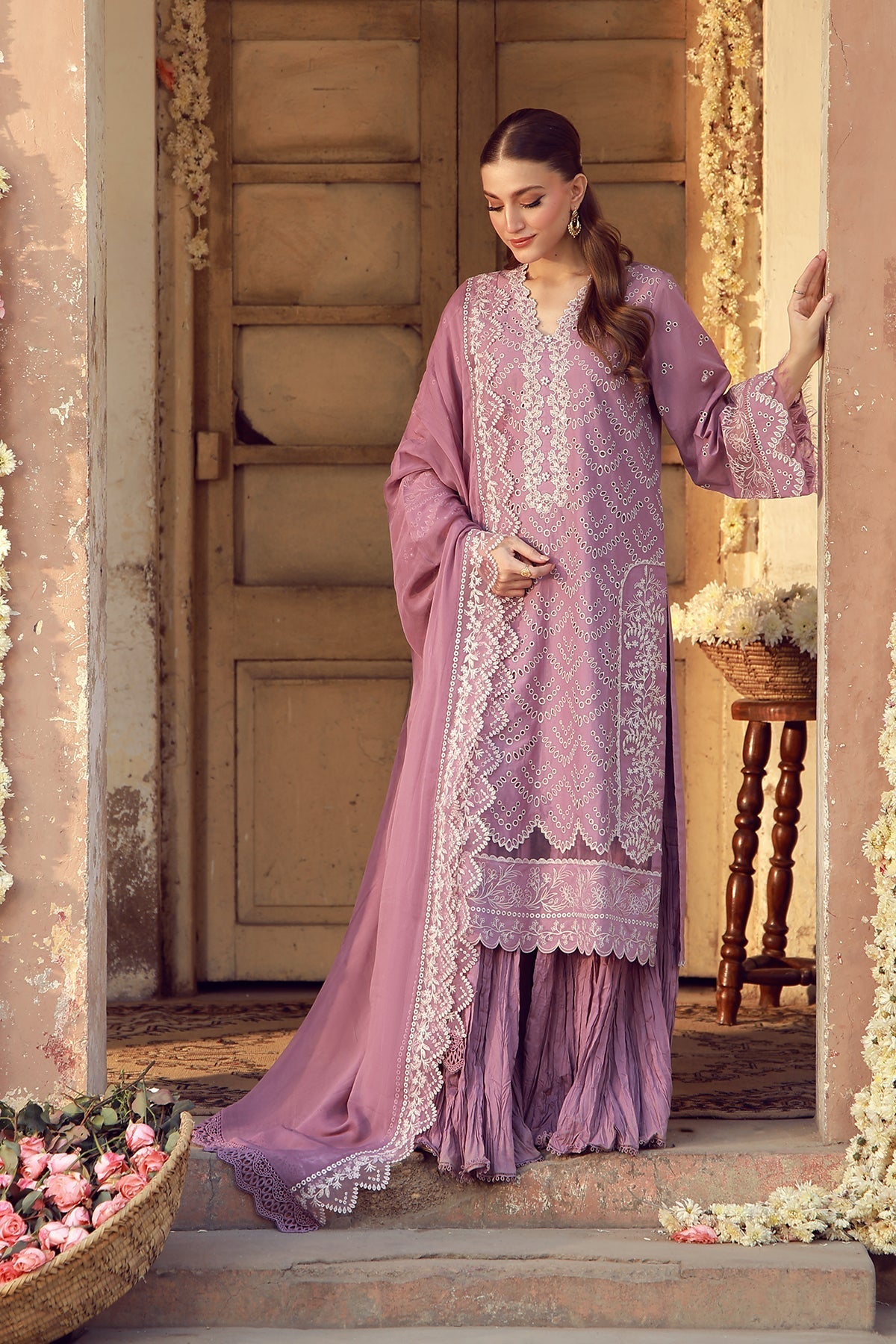 Sahar | Festive Edit 26 |Amethyst Orchard - Luxury Dress - available at Maria Faisal in UK and USA.